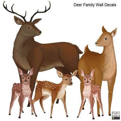 Deer Family Wall Decals | Deer family, Family wall decals, Deer wall decal