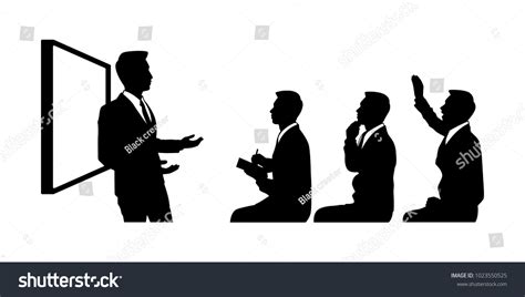 Vector Businessman Meeting Silhouette Style Isolated Stock Vector (Royalty Free) 1023550525 ...