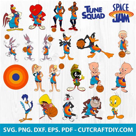 Space Jam SVG Tune Squad SVG PNG DXF EPS PDF Cut files