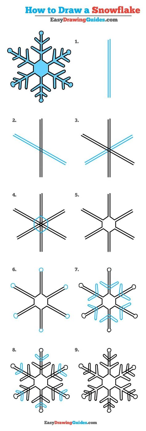 How to Draw a Snowflake - Really Easy Drawing Tutorial