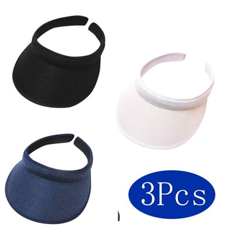 3 Pcs Sun Visors for Women Golf Visor Women Sports Sun Visor Hat Cloth ...