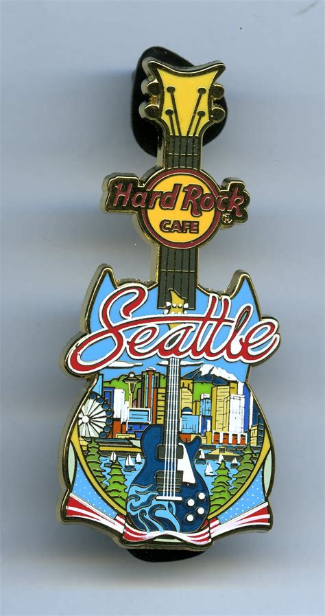 Seattle - Hard Rock Cafe Guitar Pin Hard Rock, Rock Cafe, Guitar Pins, Pin Collection, Lapel ...