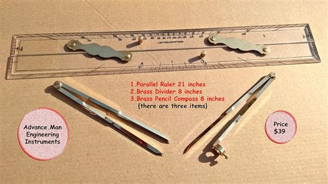 Amazon.com: Advance.Man Marine Navigation Parallel Ruler Clear! Folding Parallel Ruler 21 inches ...