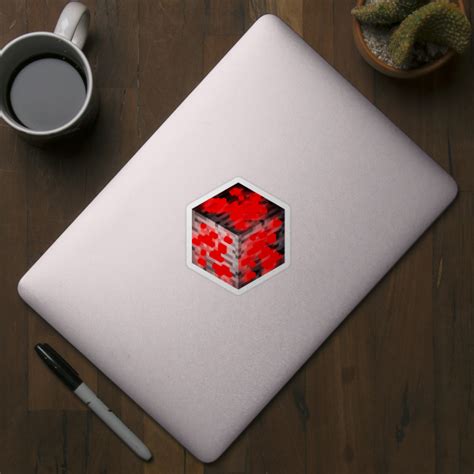 Block Redstone Ore 3D - Minecraft Blocks - Sticker | TeePublic