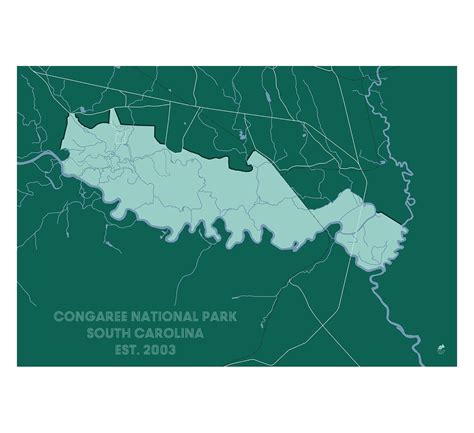 Congaree National Park Map | Congaree national park, National parks map, Yellowstone map