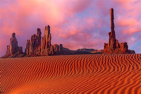 Download Sand Sunset Desert Nature Monument Valley HD Wallpaper