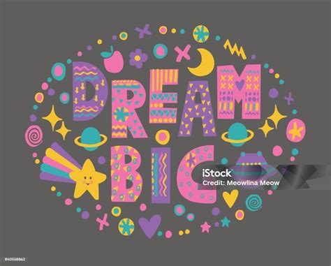 Word Art Dream Big Stock Illustration - Download Image Now - Baby - Human Age, Quotation - Text ...