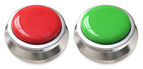 Green START And Red STOP Buttons On White Stock Illustration - Illustration of save, button ...