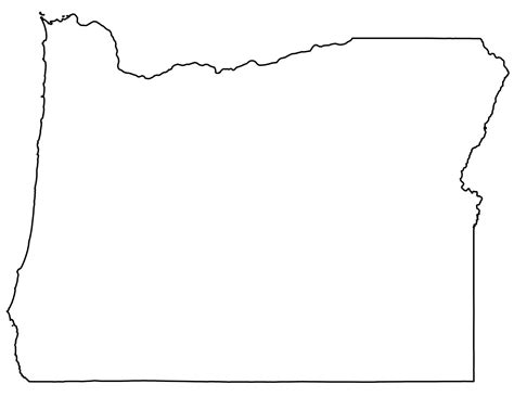 Oregon Map Outline Printable