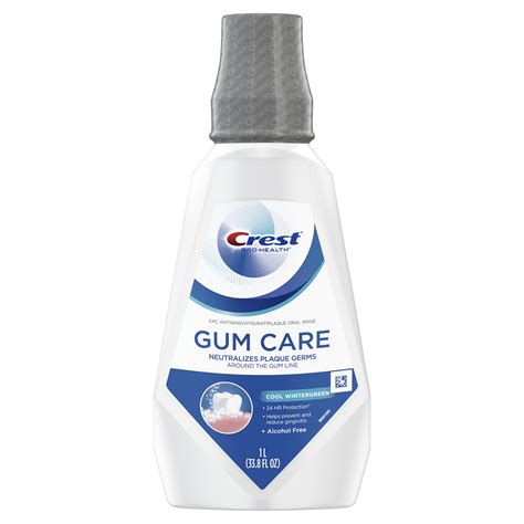 Crest Gum Care Mouthwash, Cool Wintergreen, 1L (33.8 fl oz) - Walmart Business