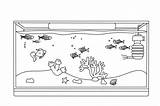 Aquarium Printablesfree Designlooter Sketch Coloring Page sketch template