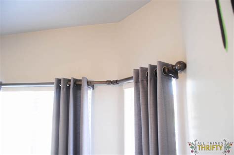 DIY Bay Window Curtain Rod