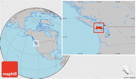 Gray Location Map of Cowichan Valley