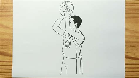 Basketball Player Shooting Drawing