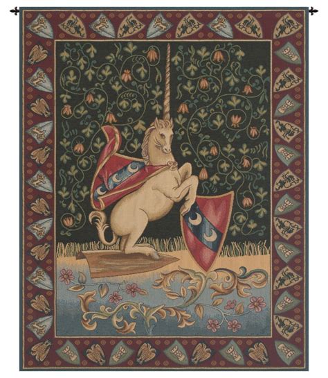 Unicorn Medieval European Wall Tapestry Millefleurs - Etsy