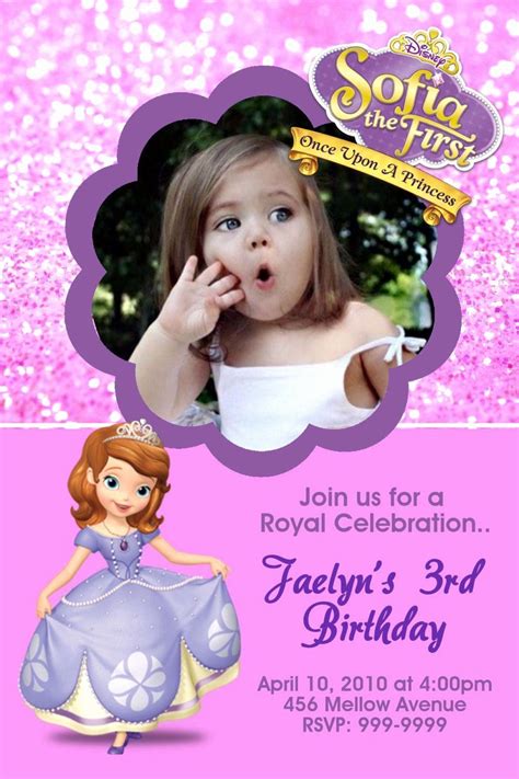 Sofia the First Birthday Invitations Luxury sofia the First Birthday Party … | Sofia the first ...