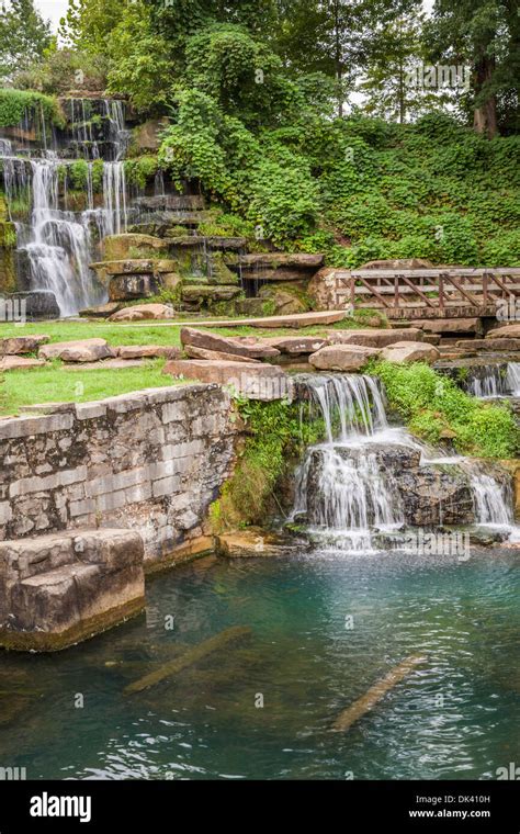 Cold Water Falls, the largest man-made natural stone waterfall, at ...