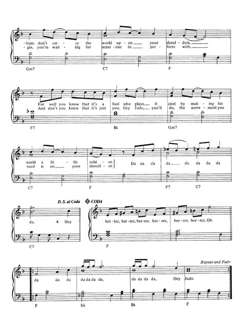 HEY JUDE The Beatles Piano Sheet music | Easy Sheet Music