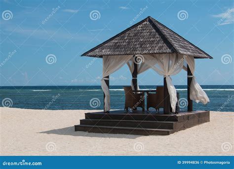 Beach gazebo stock photo. Image of fabric, bali, sand - 39994836