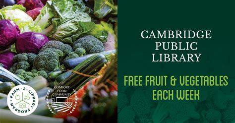 Cambridge Public Library – Follow us on Facebook @cambridgepubliclibrary