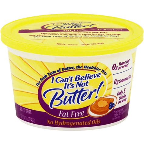 I Can't Believe It's Not Butter! Fat Free Spread 15 Oz Plastic Tub | Sustitutos de margarina y ...