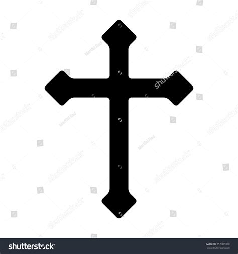 Decorative Christian Cross - Symbol Of Christianity Flat Icon For Apps And Websites Stock Vector ...