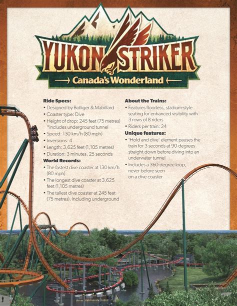 Record Breaking Yukon Striker Dive Coaster Coming to Canada's Wonderland - CP Food Blog