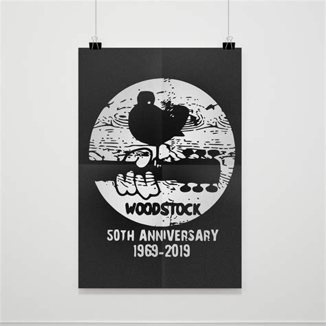 Woodstock 50Thiversary Logo Poster