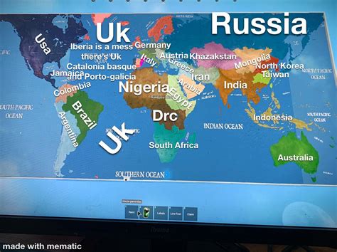 I made a map on roblox world conquest I also named the places Iberia is ...