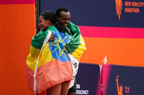 Tamirat Tola sets NYC Marathon course record to win men’s race; Hellen Obiri takes women’s title