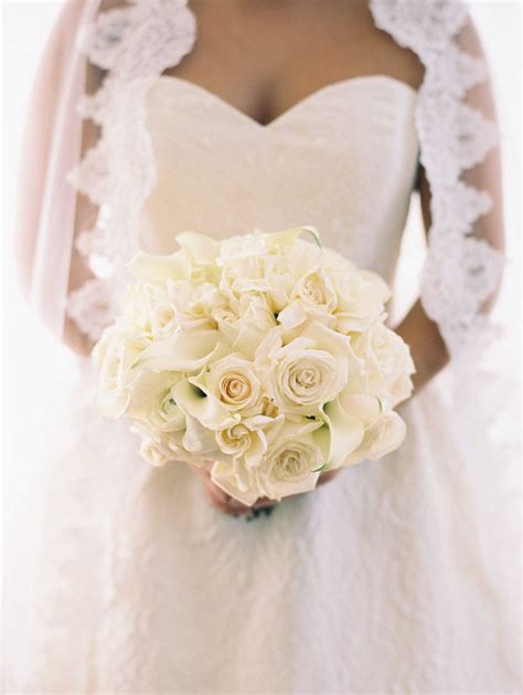 White Rose & Calla Lily Bridal Bouquet