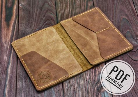 PDF leather wallet template pattern - passport cover (passport wallet ...