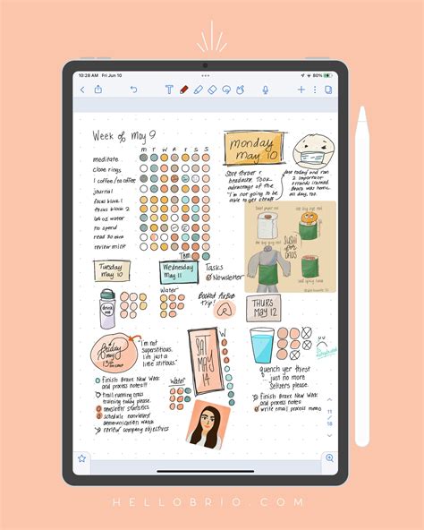 Digital Doodle Diary: The ultimate intro guide to a freeform iPad bullet journal — Hello Brio