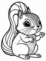 Cute Squirrel Coloring Page · Creative Fabrica sketch template
