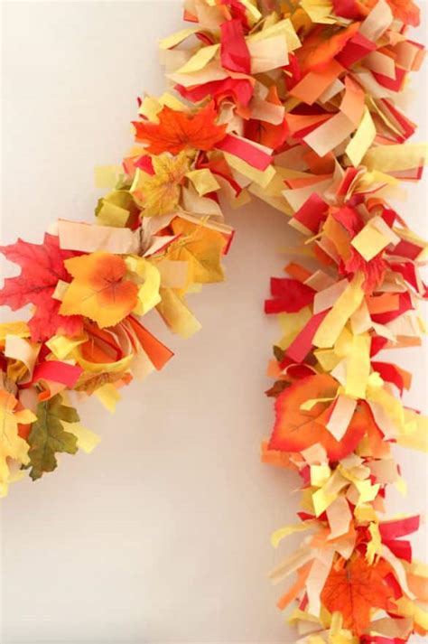 Easy DIY Fall Leaves Fringe Party Garland - Pretty Providence