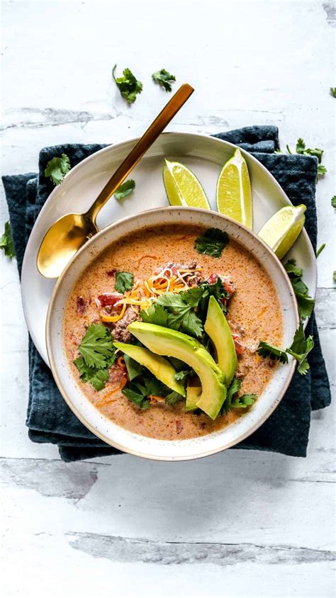 Keto Taco Soup Recipe - Warm and hearty with a bit of a bite!