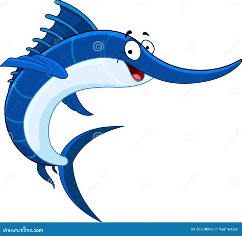 Swordfish stock vector. Illustration of blue, doodle - 20670292