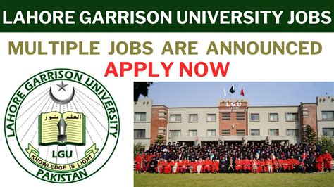 Lahore Garrison University Jobs 2024 - Apply Now