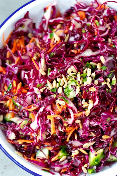 Easy Purple Cabbage Salad - Cooking LSL