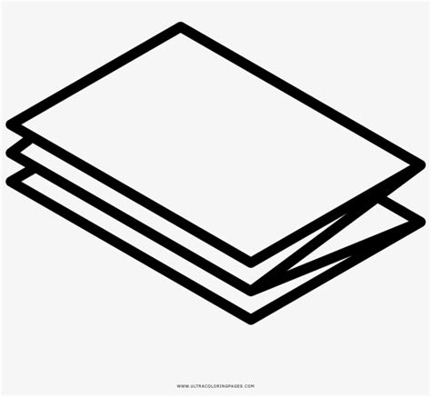 Folded Paper Coloring Page - Clip Art Transparent PNG - 1000x1000 - Free Download on NicePNG