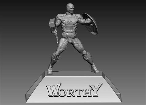 Captain America Statues 3D Model Ready to Print