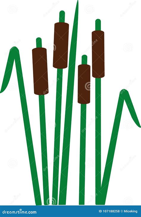 Reed symbol vector stock vector. Illustration of plant - 107188258