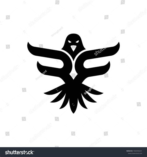 Bird Flying Vector Raven Logo Concept Stock Vector (Royalty Free ...