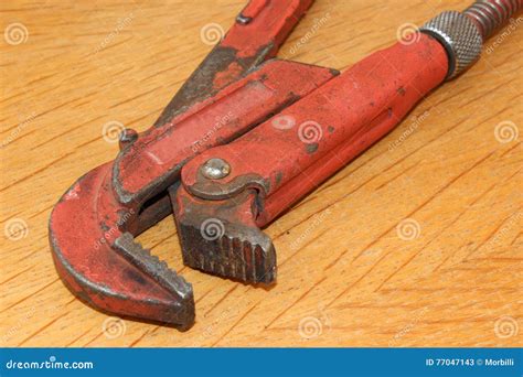 Plumbing pliers stock image. Image of wooden, rusty, surface - 77047143