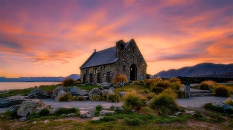 Download Sunset Church Religious Church Of St Martha-on-the-Hill 4k Ultra HD Wallpaper