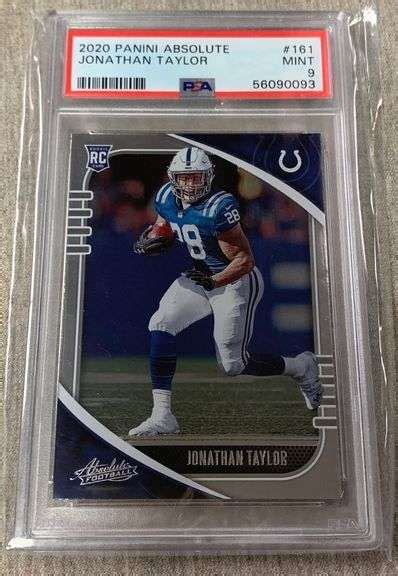 Graded 2020 Panini Absolute Jonathan Taylor Rookie Card - Metzger ...