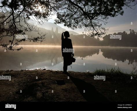 Sunrise View At Telaga Warna Dieng Indonesia Stock Photo - Alamy