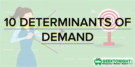 10 Determinants of Demand | Definition [Infographic] - Geektonight