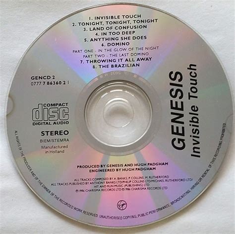 Genesis - Invisible Touch (CD) | Discogs