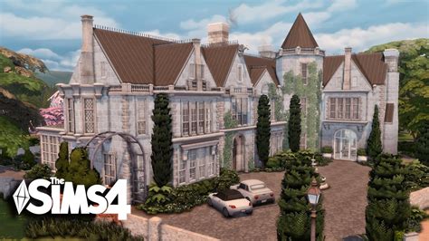 English manor family house | Interior | The Sims 4 Base Game + CC build - YouTube